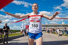 Юлия Хазова из Рыбинска - победительница на дистанции 21 км