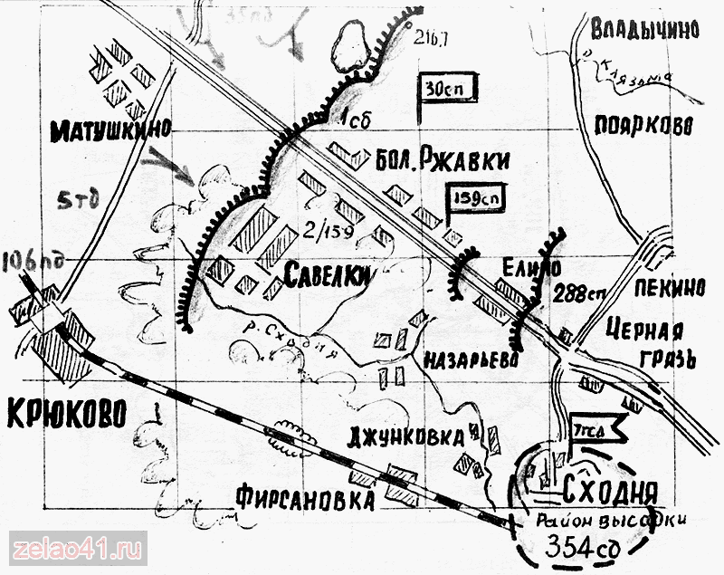 41 г. Крюково схема оборона 1941. Карты боев Крюково 1941. Оборона Крюково в картах. 354 Дивизия и её оборона в 1941 г г.Москва.