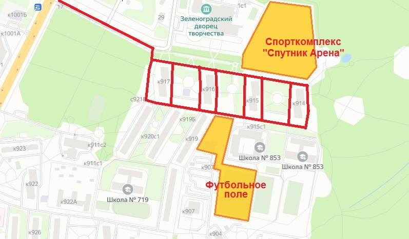Зеленоград 9 микрорайон карта