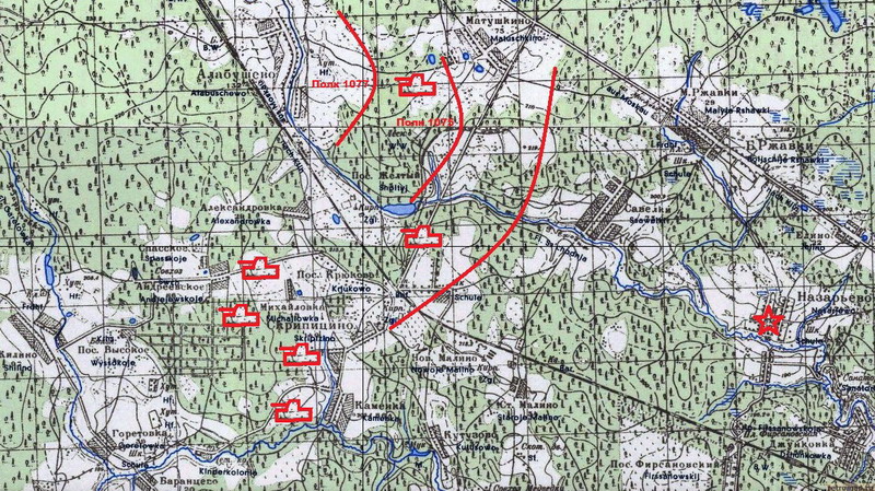 Карта боев рядовка
