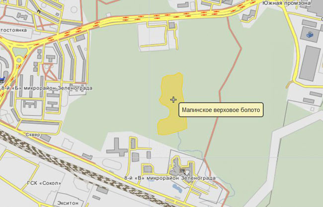 Щепкино болото зеленоград карта