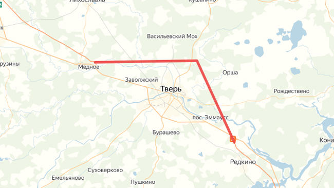 Карта медное тверская область