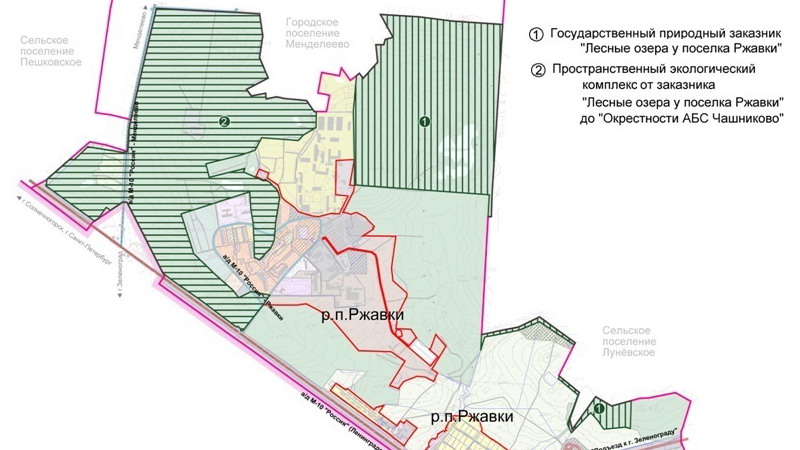 Генеральный план поселка развилка
